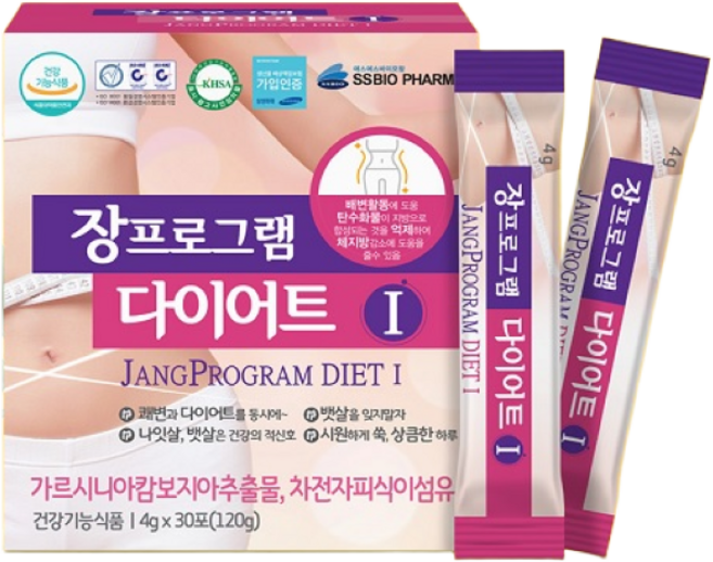 장프로그램 다이어트 세트 1(4g 30포) + 2(450mg 60정) 실크피브로인 유산균 가르시니아 카테킨 알로에, 2개