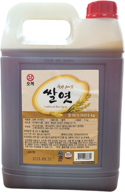 오복식품 쌀엿, 1개, 5kg