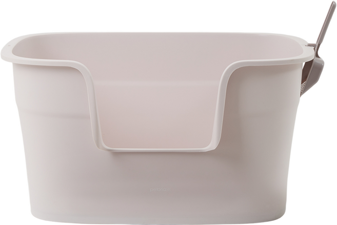 펫토리아 한큐뚝딱 스퀘어 평판형 고양이 화장실, 코코아 베이지, 1개