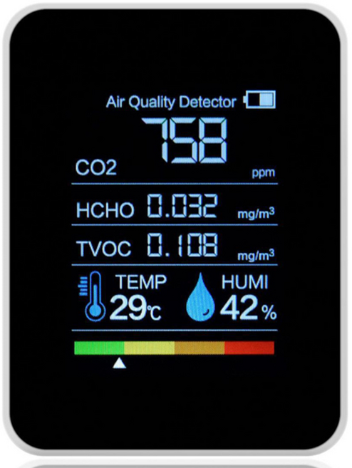 킴스트리 3개센서 프리미엄 이산화탄소 공기질 측정기, 1개