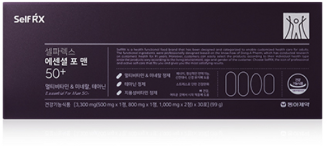 동아제약 셀파렉스 에센셜 포 맨 50플러스, 30회분, 1개