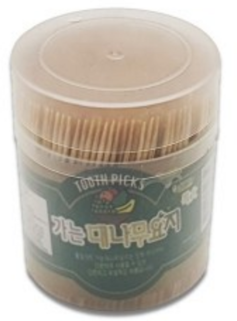 원형통 대나무이쑤시개 대나무요지 1통, 1개, 900개