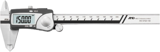 AND 디지털 버니어 캘리퍼스 AD-5763 150mm (0.01mm) 방수형, 1개