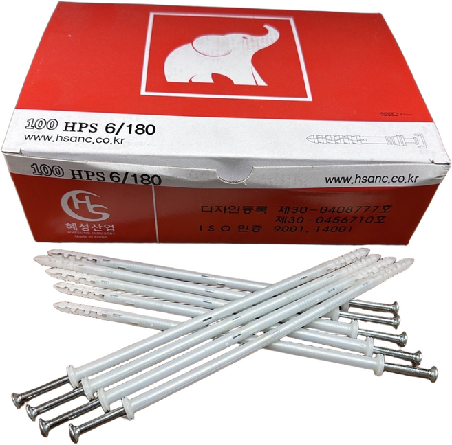 콘크리트칼블럭 칼부럭 타격앙카 칼브록 칼부록 6x180 (100개), 6x130(100ea), 1개