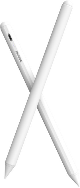 로랜텍 아이패드 호환 스타일러스 스마트 터치펜 RRT-412, 화이트, 1개