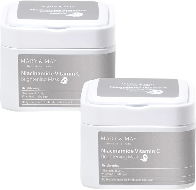 [비건뷰티] 마리엔메이 나이아신아마이드 비타민 C 브라이트닝 뽑아쓰는 마스크팩, 30개입, 2개 - 쿠팡