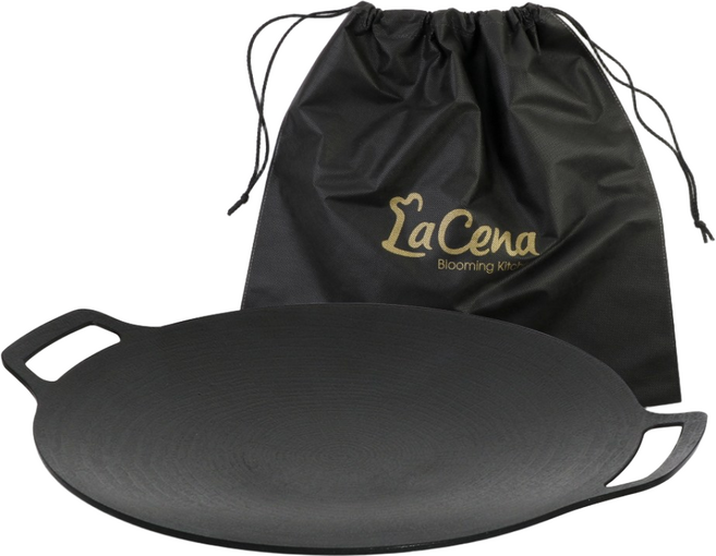 라체나 그리들팬 38cm 삼겹살불판 라운드 고기불판 전골요리 가능+파우치 포함, 라체나 인덕션 전골그리들 38cm+파우치 포함, 1개