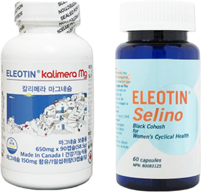 엘레오틴 칼리메라(천연 장청소) + 셀리노(여성건강) 갱년기 증세와 변비의 악순환 해결 장 건강 호르몬 밸런스 여성건강 증진 건강기능식품 90정 1병 + 60정 1병, 1개
