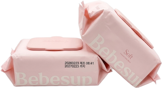 [온-도연] 베베숲 소프트 아기 물티슈 80매 캡형, 2개, 80개입, 315g