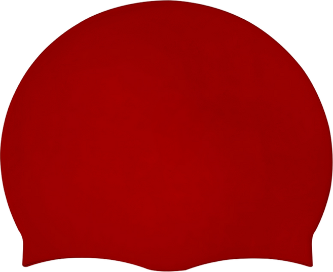 국내생산 베이직 심플 실리콘수모 성인남녀공용 수영모자, 레드, 1개
