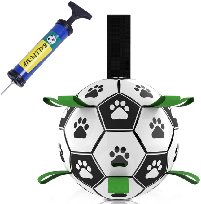 광탄이네 강아지 축구공 터그놀이 장난감 펌프 포함, 1세트, 단일
