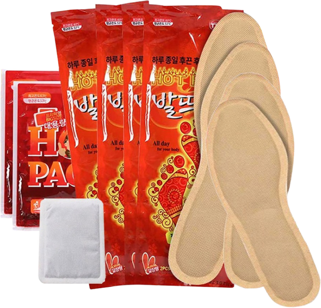 발뜨뜨 발열깔창 붙이는 핫팩 발핫팩 보온깔창 60장 120장, 60개