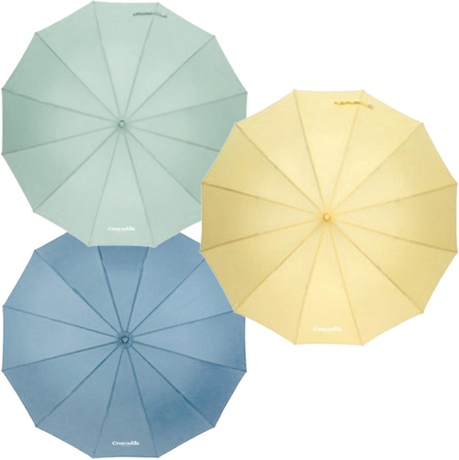 크로커다일 베이직 장우산 3개 세트