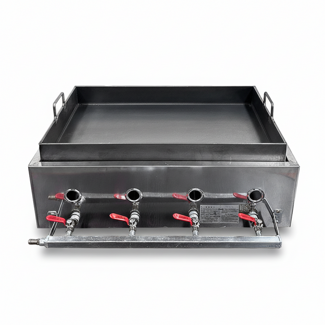 LPG용 스테인레스 고급형 4줄 버너 가스 가스식 호떡 기계 토스트기계 전굽는기계, 2. 4줄 높은철판 호떡기계