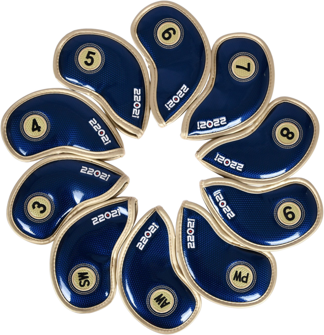 2202i 골프클럽 헤드커버 아이언커버세트 10PCS, 1세트, 블루