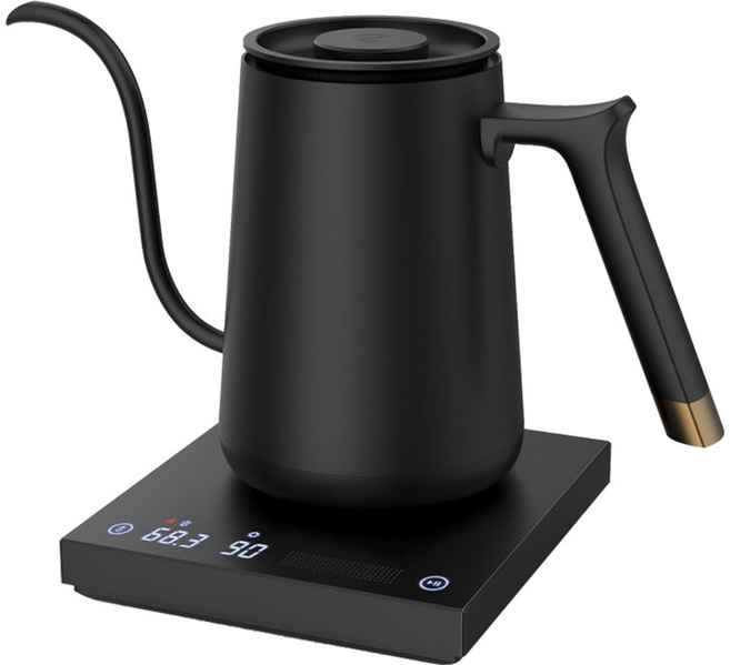 타임모어 피쉬 스마트 전자 온도조절 포트 표준버전 600ml, 블랙