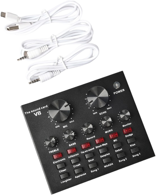 오디오 믹서 사운드 카드 마이크 유튜브 개인 방송 장비, 사운드믹서 단품 (거치대 포함), 블랙, 사운드믹서 단품