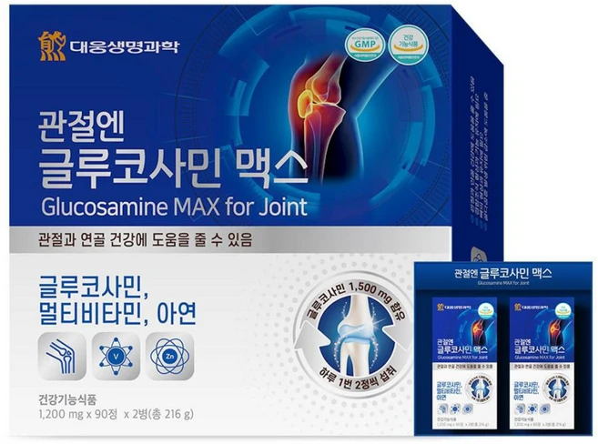 대웅생명과학 관절엔 글루코사민 맥스, 180정, 1개 - 쿠팡