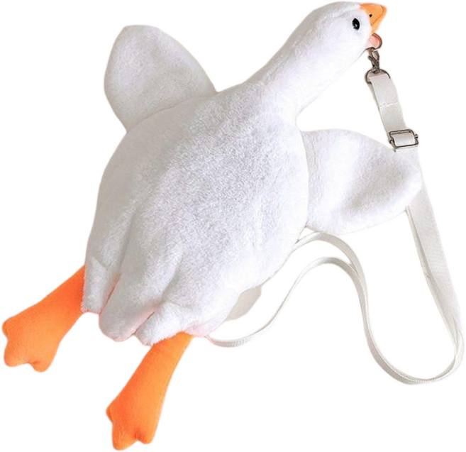 귀여운 화이트 거위 백팩