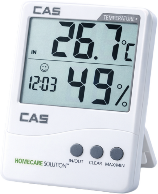 KOLAS 교정 온습도계 교정성적서 포함 HACCP ISO 대응 카스 TE-201, 화이트(교정성적서포함), 1개