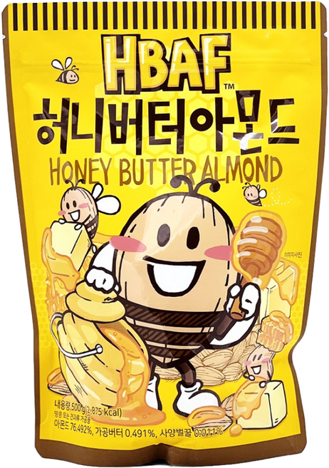 탐스팜 허니버터아몬드, 500g, 1개