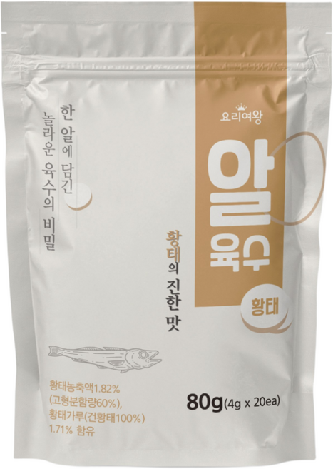 요리여왕 알육수 황태, 2개, 80g