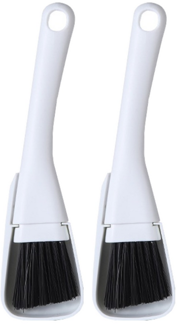 일상나눔 다용도 틈새 청소 브러쉬, 블랙, 2개