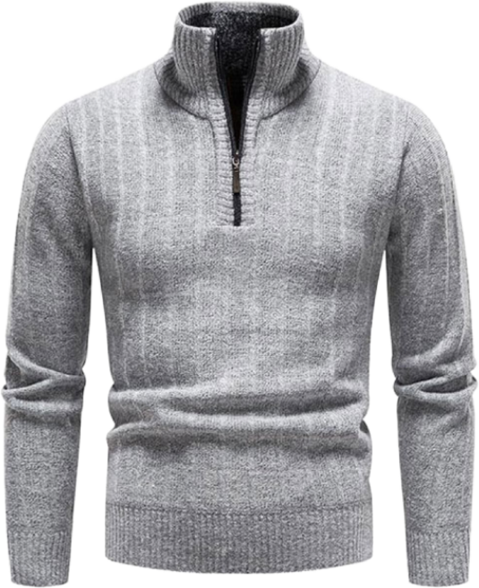 [양말증정] 남성 기모 니트 집업 폴라티 가을 겨울 스웨터 터틀넥 WI006N