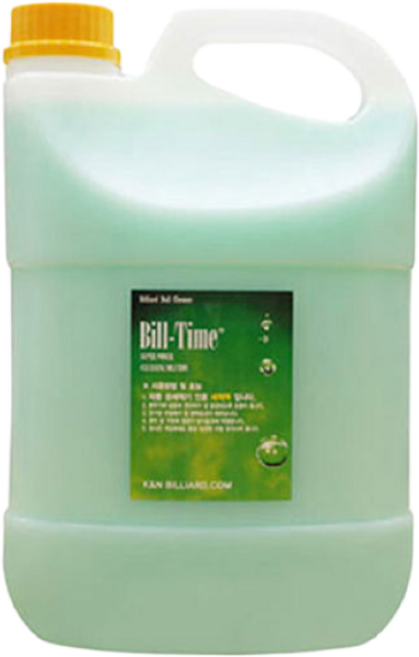 금남당구재료 빌타임 당구공세척액 4.5리터 / 당구공왁스 당구공세척제 당구재료 당구세척제 당구용품 당구공닦는약 당구공세척약 당구공닦는기계 당구공약 연마제 광택제 당구공광택제 볼스타, 하늘색