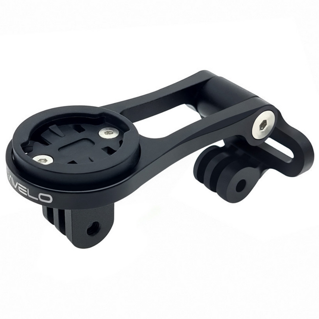 트레벨로 콕핏 더블 고프로 가민 스템 듀얼 마운트 TDM-02, 1개, 블랙