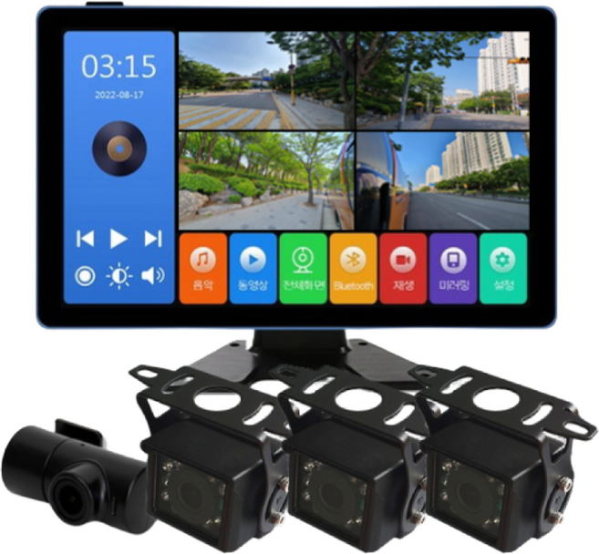 쓰리세븐 버스 특수차량 대형 화물전용 극가성비 4채널 64G ALL FHD AI 사물인식 BSD, 단품, 64GB