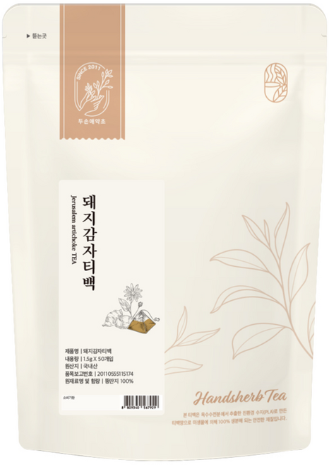 친환경 PLA 티백 돼지감자티백 (시음용 5티백 추가 증정), 1.5g, 1박스, 50개입