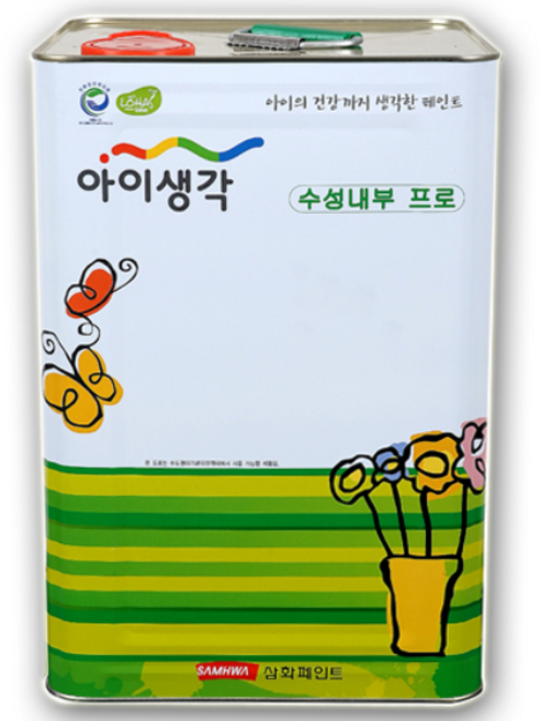 삼화페인트 아이생각 수성내부프로 친환경페인트 18L 무광, 기타조색컬러 (배송메시지에 코드입력), 1개