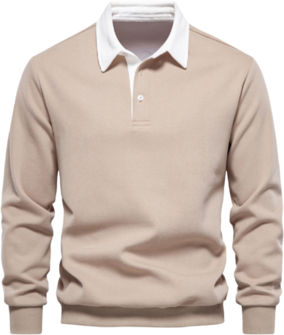 남성 긴팔 배색 카라 티셔츠 봄 가을 맨투맨 WI050T