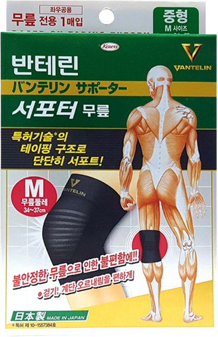 반테린코와 서포터 무릎 보호대, 1개