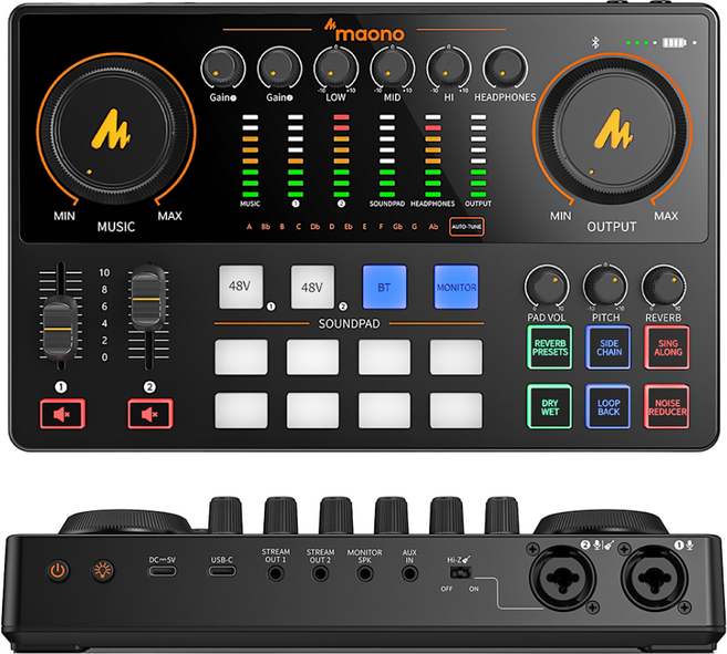 마오노 캐스터 AME2 Gen2 오디오 인터페이스, 블랙