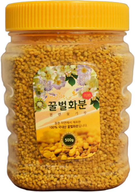 국산 꿀벌 벌화분(건조) 먹는 꽃가루 화분, 500g, 1개