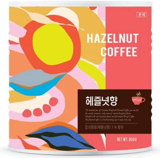 칸타타 헤즐넛향 원두커피, 핸드드립(중간), 900g, 2개
