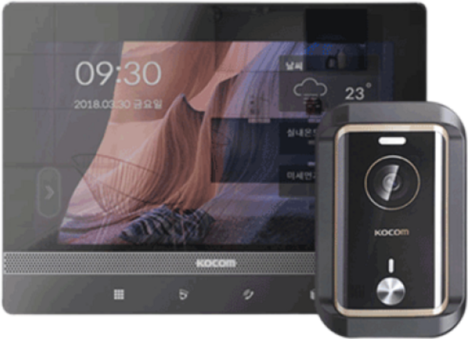 코콤 K6B VP-W101IoT+KC-R80E 10인치 디지털 비디오폰 현관카메라 노출형 패키지