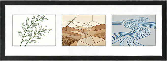 Olivet 알루미늄 합금 액자 3구 5구 벽걸이 액자 프레임 돌잔치 본식 결혼식 가족사진 4x6 5x7, 1개, 검정색