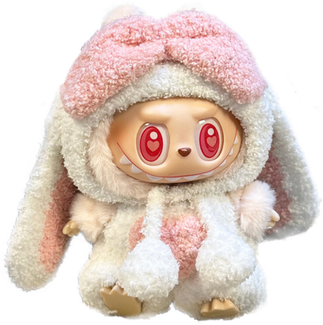 17cm 라부부 인형 옷 의상 세트, 핑크버니, 1개