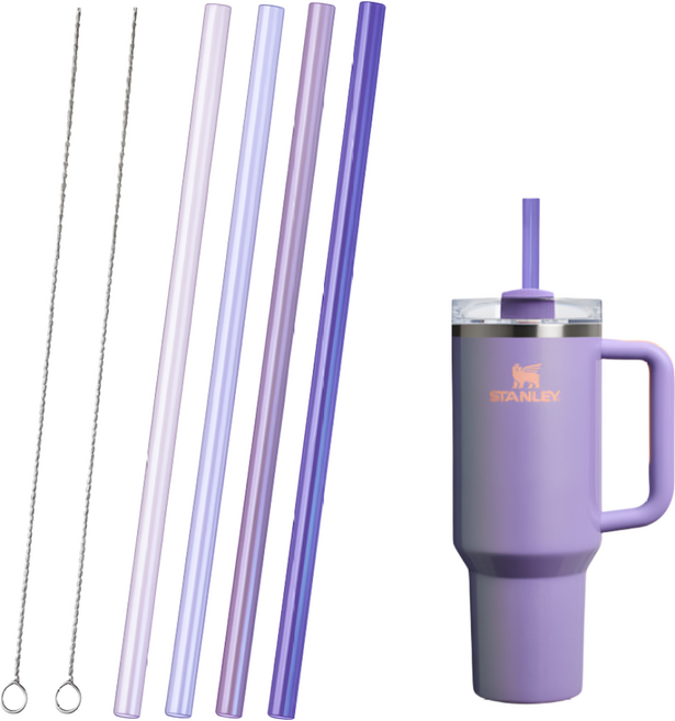 WAP 스탠리 스타벅스 887ml 1.18L 퀜처 텀블러 호환 그라데이션 퍼플 빨대, 1개, 1개