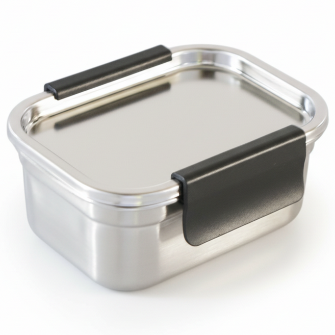 아베라 포스코304 올 스텐 밀폐용기 국산 사각 반찬통 냉동 보관 9규격, 1개, 단품, 2호 (600ml)