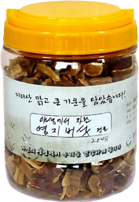 청운당농산 지리산 자연산 영지버섯 차 절편 250g 영지차, 1개