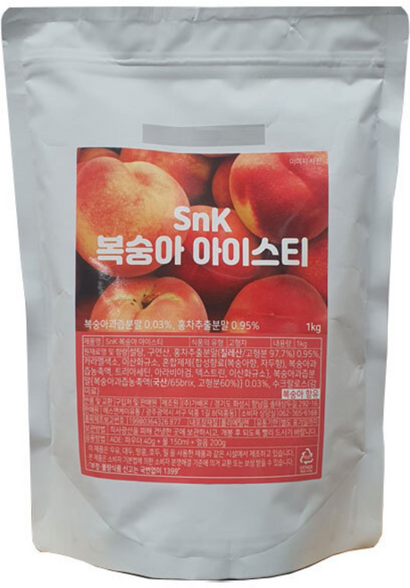 SnK 복숭아 아이스티 1kg, 1개, 1개입