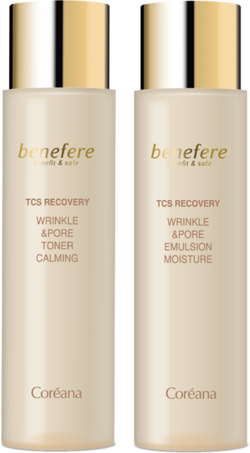 [주름 모공 탄력 개선] 코리아나 베네페레 링클 앤 포어 스킨+로션, 1세트
