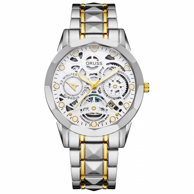 한아로지스 남자 방수 쿼츠 메탈 손목시계