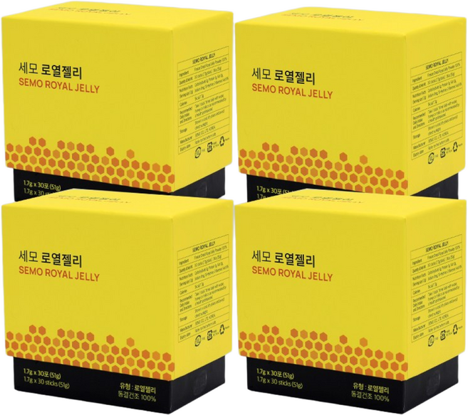 세모 로열젤리 4곽, 30개, 1.7g