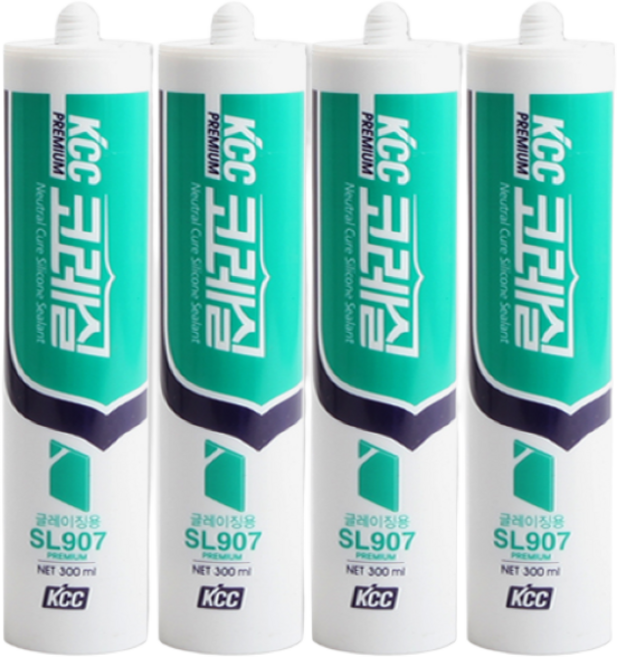 KCC SL907 프리미엄 무초산실리콘(진밤색), 1개