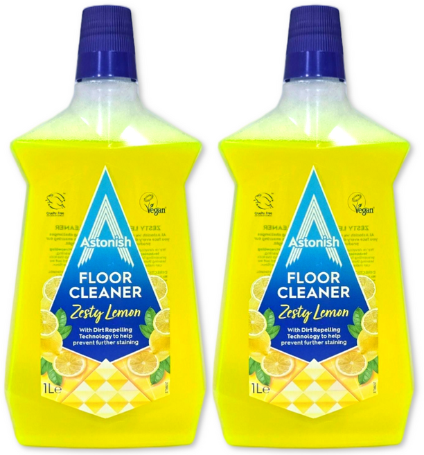 아스토니쉬 바닥전용클리너 제스티 레몬향 바닥 클리너, 2개, 1000ml